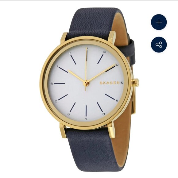 Skagen Accessories - Signature Blue Leather Watch